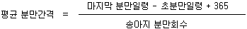 평균분만간격